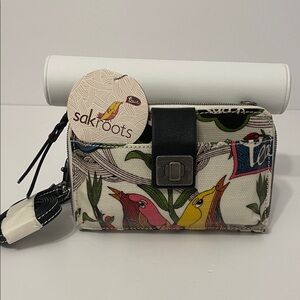 Sakroots Artist Circle Colorful Bird Print Wallet